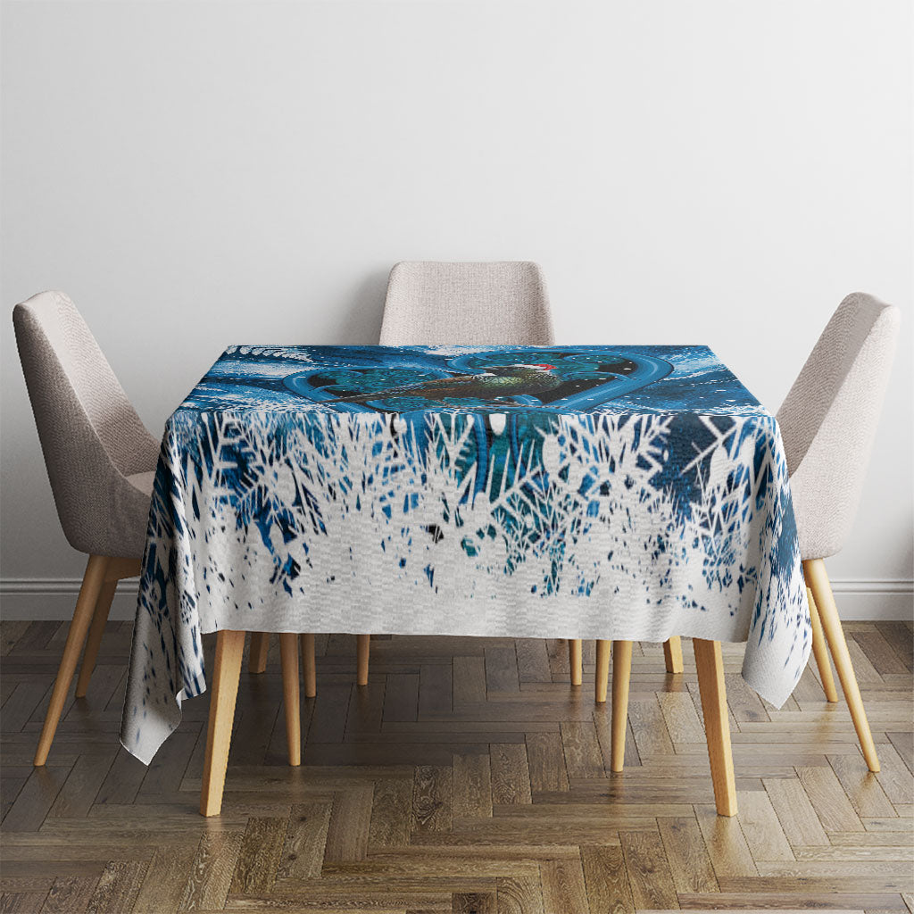 Tui Bird New Zealand Christmas In July Tablecloth NZ Aroha Koru Fern Marble Vibes LT14 - Polynesian Pride