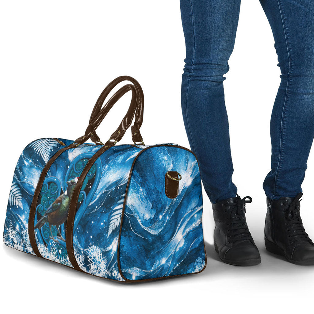 Tui Bird New Zealand Christmas In July Travel Bag NZ Aroha Koru Fern Marble Vibes LT14 - Polynesian Pride