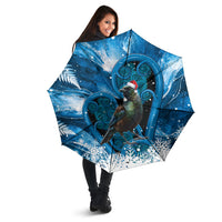 Tui Bird New Zealand Christmas In July Umbrella NZ Aroha Koru Fern Marble Vibes LT14 - Polynesian Pride