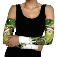 Kakapo New Zealand Christmas In July Arm Sleeves NZ Aroha Koru Fern Marble Vibes LT14 - Polynesian Pride
