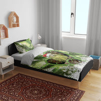 Kakapo New Zealand Christmas In July Bedding Set NZ Aroha Koru Fern Marble Vibes LT14 - Polynesian Pride