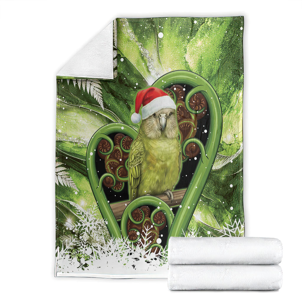 Kakapo New Zealand Christmas In July Blanket NZ Aroha Koru Fern Marble Vibes LT14 - Polynesian Pride