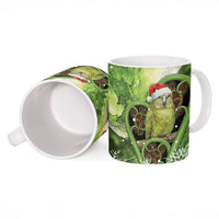Kakapo New Zealand Christmas In July Ceramic Mug NZ Aroha Koru Fern Marble Vibes LT14 - Polynesian Pride