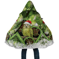 Kakapo New Zealand Christmas In July Cloak NZ Aroha Koru Fern Marble Vibes LT14 Unisex Green - Polynesian Pride