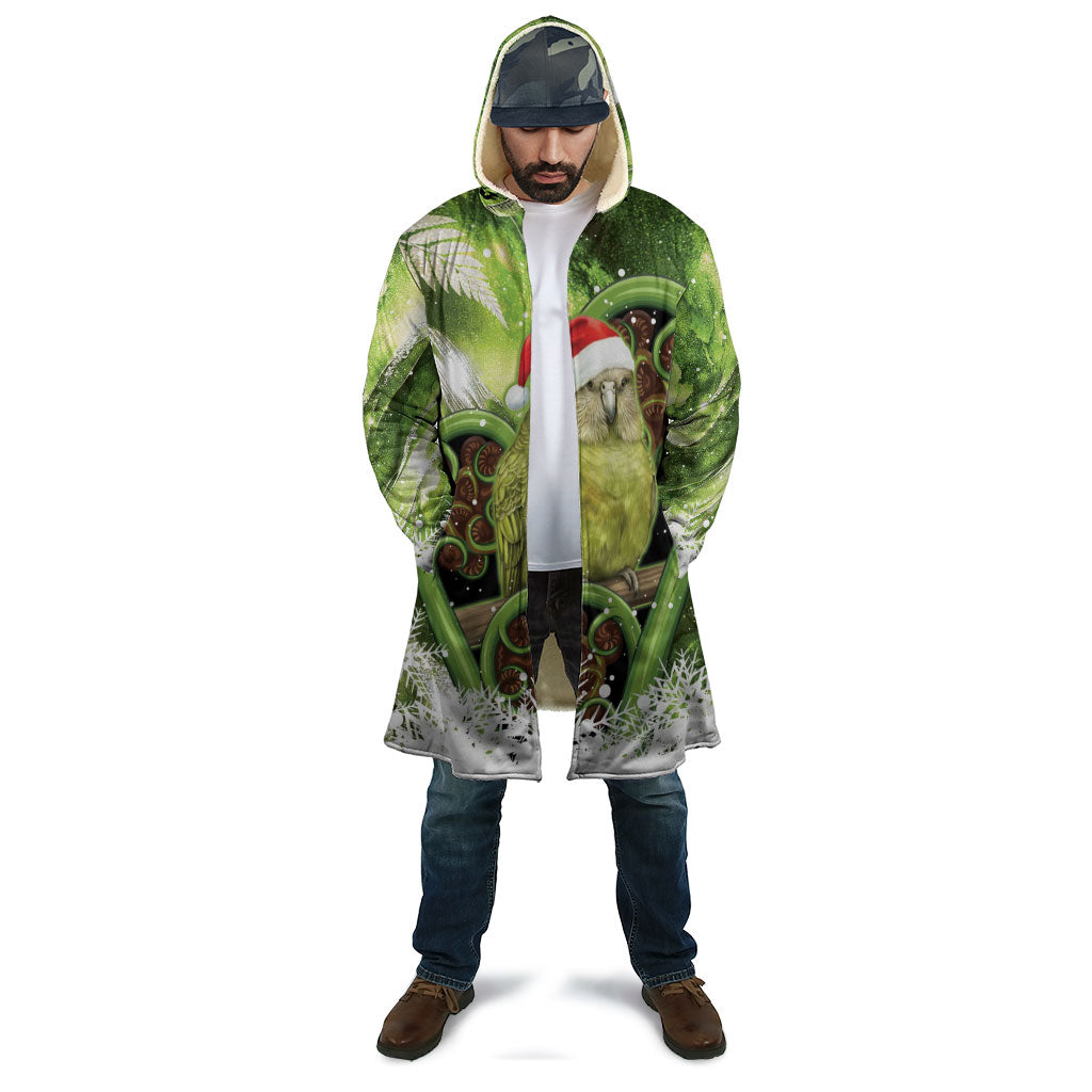 Kakapo New Zealand Christmas In July Cloak NZ Aroha Koru Fern Marble Vibes LT14 - Polynesian Pride