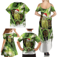 Kakapo New Zealand Christmas In July Family Matching Summer Maxi Dress and Hawaiian Shirt NZ Aroha Koru Fern Marble Vibes LT14 - Polynesian Pride