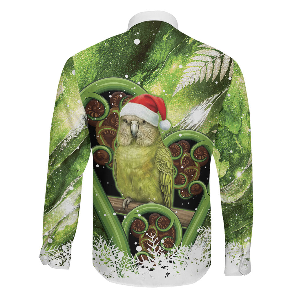 Kakapo New Zealand Christmas In July Family Matching Summer Maxi Dress and Hawaiian Shirt NZ Aroha Koru Fern Marble Vibes LT14 - Polynesian Pride
