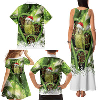 Kakapo New Zealand Christmas In July Family Matching Tank Maxi Dress and Hawaiian Shirt NZ Aroha Koru Fern Marble Vibes LT14 - Polynesian Pride