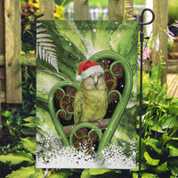 Kakapo New Zealand Christmas In July Garden Flag NZ Aroha Koru Fern Marble Vibes LT14 Garden Flag Green - Polynesian Pride