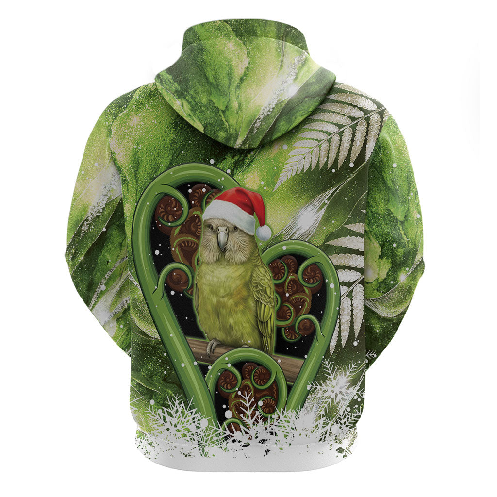 Kakapo New Zealand Christmas In July Hoodie NZ Aroha Koru Fern Marble Vibes LT14 - Polynesian Pride