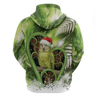 Kakapo New Zealand Christmas In July Hoodie NZ Aroha Koru Fern Marble Vibes LT14 - Polynesian Pride
