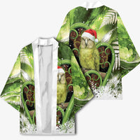 Kakapo New Zealand Christmas In July Kimono NZ Aroha Koru Fern Marble Vibes LT14 - Polynesian Pride