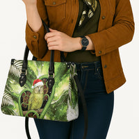 Kakapo New Zealand Christmas In July Leather Bag NZ Aroha Koru Fern Marble Vibes LT14 - Polynesian Pride