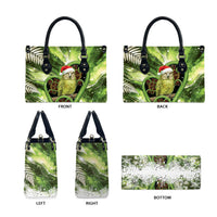 Kakapo New Zealand Christmas In July Leather Bag NZ Aroha Koru Fern Marble Vibes LT14 - Polynesian Pride