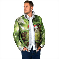 Kakapo New Zealand Christmas In July Padded Jacket NZ Aroha Koru Fern Marble Vibes LT14 - Polynesian Pride