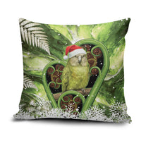 Kakapo New Zealand Christmas In July Pillow Cover NZ Aroha Koru Fern Marble Vibes LT14 Green - Polynesian Pride
