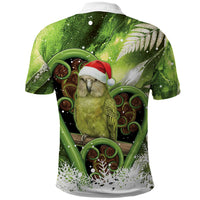 Kakapo New Zealand Christmas In July Polo Shirt NZ Aroha Koru Fern Marble Vibes LT14 - Polynesian Pride