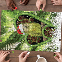 Kakapo New Zealand Christmas In July Puzzle NZ Aroha Koru Fern Marble Vibes LT14 - Polynesian Pride