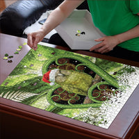 Kakapo New Zealand Christmas In July Puzzle NZ Aroha Koru Fern Marble Vibes LT14 - Polynesian Pride