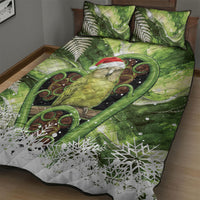 Kakapo New Zealand Christmas In July Quilt Bed Set NZ Aroha Koru Fern Marble Vibes LT14 - Polynesian Pride