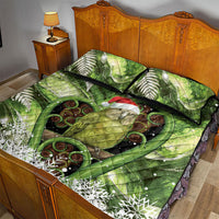 Kakapo New Zealand Christmas In July Quilt Bed Set NZ Aroha Koru Fern Marble Vibes LT14 - Polynesian Pride