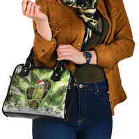 Kakapo New Zealand Christmas In July Shoulder Handbag NZ Aroha Koru Fern Marble Vibes LT14 - Polynesian Pride