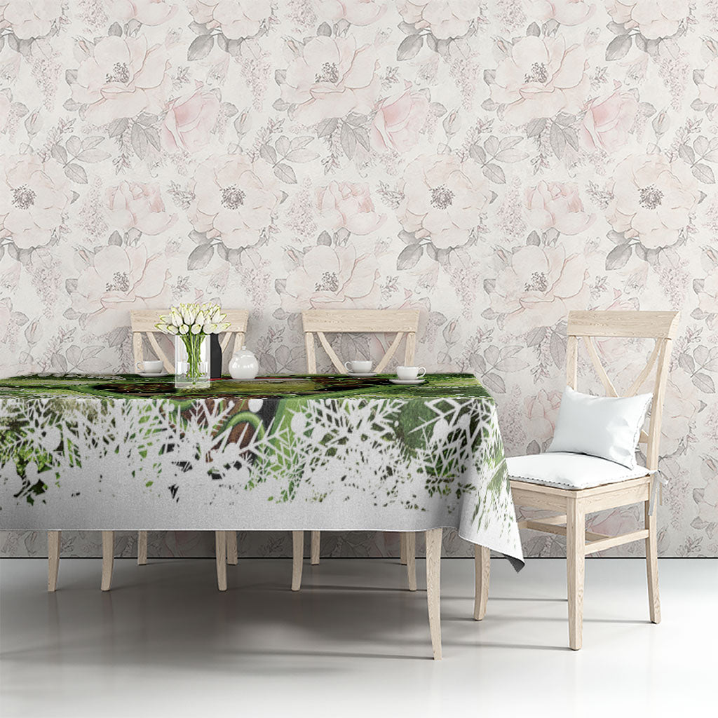 Kakapo New Zealand Christmas In July Tablecloth NZ Aroha Koru Fern Marble Vibes LT14 - Polynesian Pride