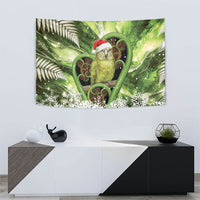 Kakapo New Zealand Christmas In July Tapestry NZ Aroha Koru Fern Marble Vibes LT14 - Polynesian Pride