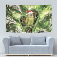 Kakapo New Zealand Christmas In July Tapestry NZ Aroha Koru Fern Marble Vibes LT14 - Polynesian Pride