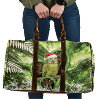 Kakapo New Zealand Christmas In July Travel Bag NZ Aroha Koru Fern Marble Vibes LT14 Green - Polynesian Pride