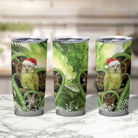 Kakapo New Zealand Christmas In July Tumbler Cup NZ Aroha Koru Fern Marble Vibes LT14 - Polynesian Pride