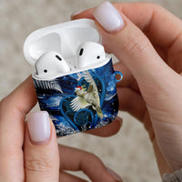 Sulphur-crested Cockatoo New Zealand Christmas In July AirPods Case NZ Aroha Koru Fern Marble Vibes LT14 - Polynesian Pride