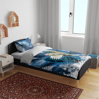 Sulphur-crested Cockatoo New Zealand Christmas In July Bedding Set NZ Aroha Koru Fern Marble Vibes LT14 - Polynesian Pride