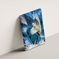 Sulphur-crested Cockatoo New Zealand Christmas In July Canvas Wall Art NZ Aroha Koru Fern Marble Vibes LT14 - Polynesian Pride