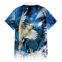 Sulphur-crested Cockatoo New Zealand Christmas In July Family Matching Summer Maxi Dress and Hawaiian Shirt NZ Aroha Koru Fern Marble Vibes LT14 - Polynesian Pride