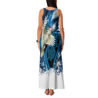 Sulphur-crested Cockatoo New Zealand Christmas In July Family Matching Tank Maxi Dress and Hawaiian Shirt NZ Aroha Koru Fern Marble Vibes LT14 - Polynesian Pride