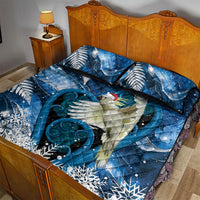 Sulphur-crested Cockatoo New Zealand Christmas In July Quilt Bed Set NZ Aroha Koru Fern Marble Vibes LT14 - Polynesian Pride