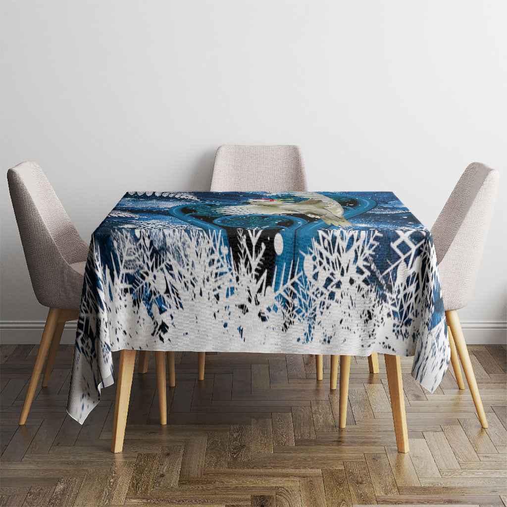 Sulphur-crested Cockatoo New Zealand Christmas In July Tablecloth NZ Aroha Koru Fern Marble Vibes LT14 - Polynesian Pride
