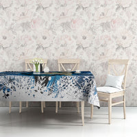 Sulphur-crested Cockatoo New Zealand Christmas In July Tablecloth NZ Aroha Koru Fern Marble Vibes LT14 - Polynesian Pride
