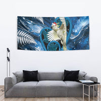 Sulphur-crested Cockatoo New Zealand Christmas In July Tapestry NZ Aroha Koru Fern Marble Vibes LT14 - Polynesian Pride