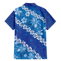Vintage Blue Polynesia Family Matching Mermaid Dress and Hawaiian Shirt Plumeria With Hibiscus Tropical Vibes LT14 - Polynesian Pride
