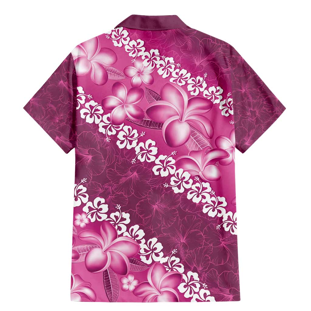 Vintage Pink Polynesia Family Matching Mermaid Dress and Hawaiian Shirt Plumeria With Hibiscus Tropical Vibes LT14 - Polynesian Pride