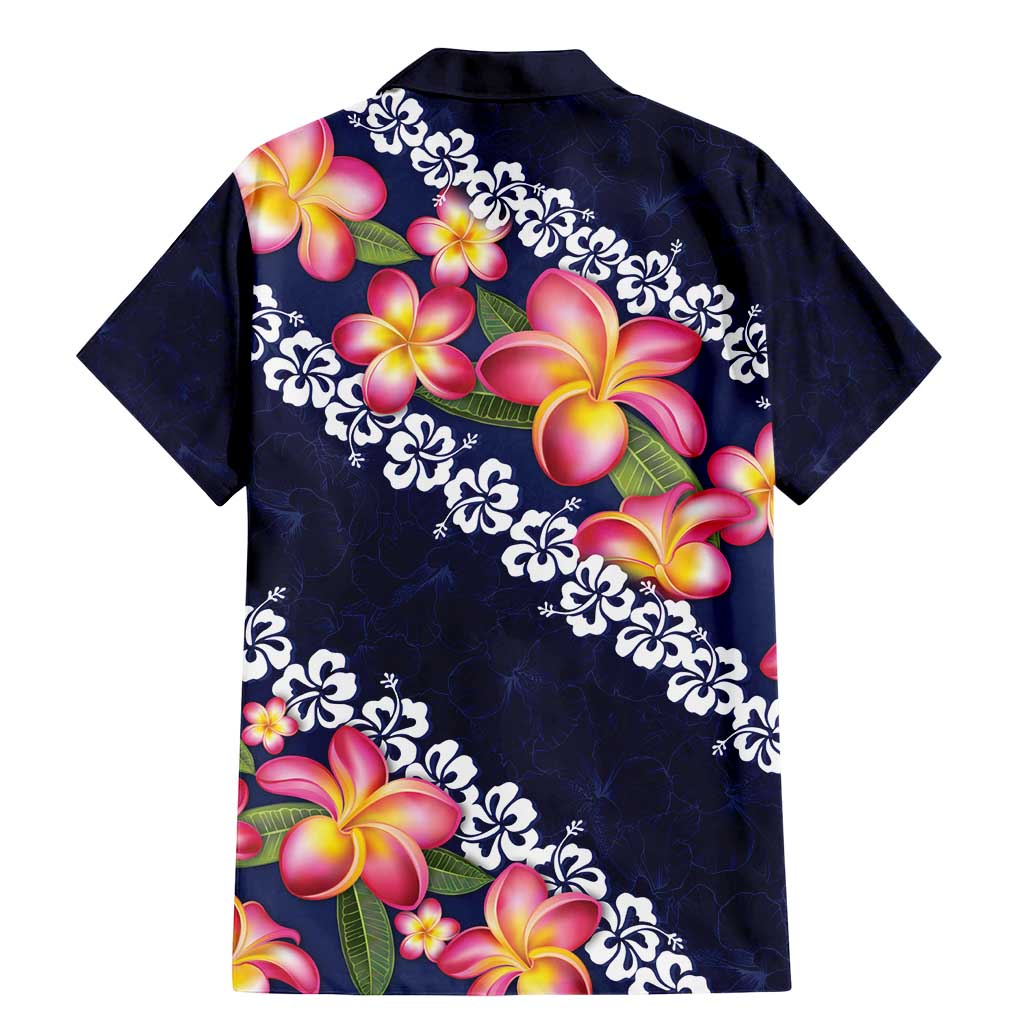 Blue Polynesia Family Matching Mermaid Dress and Hawaiian Shirt Plumeria With Hibiscus Pattern Tropical Vibes LT14 - Polynesian Pride