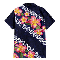 Blue Polynesia Family Matching Mermaid Dress and Hawaiian Shirt Plumeria With Hibiscus Pattern Tropical Vibes LT14 - Polynesian Pride