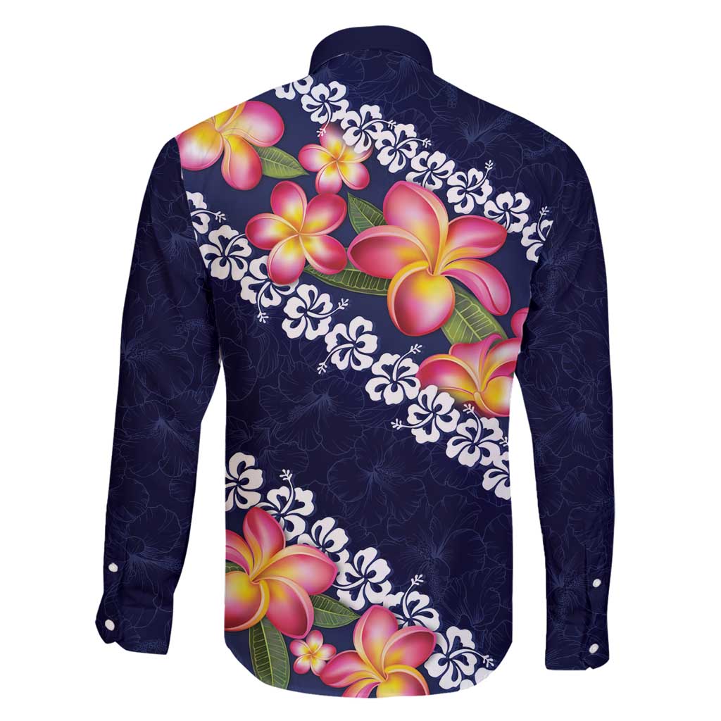 Blue Polynesia Family Matching Summer Maxi Dress and Hawaiian Shirt Plumeria With Hibiscus Pattern Tropical Vibes LT14 - Polynesian Pride