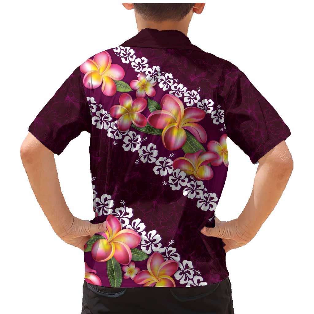 Pink Polynesia Family Matching Mermaid Dress and Hawaiian Shirt Plumeria With Hibiscus Pattern Tropical Vibes LT14 - Polynesian Pride