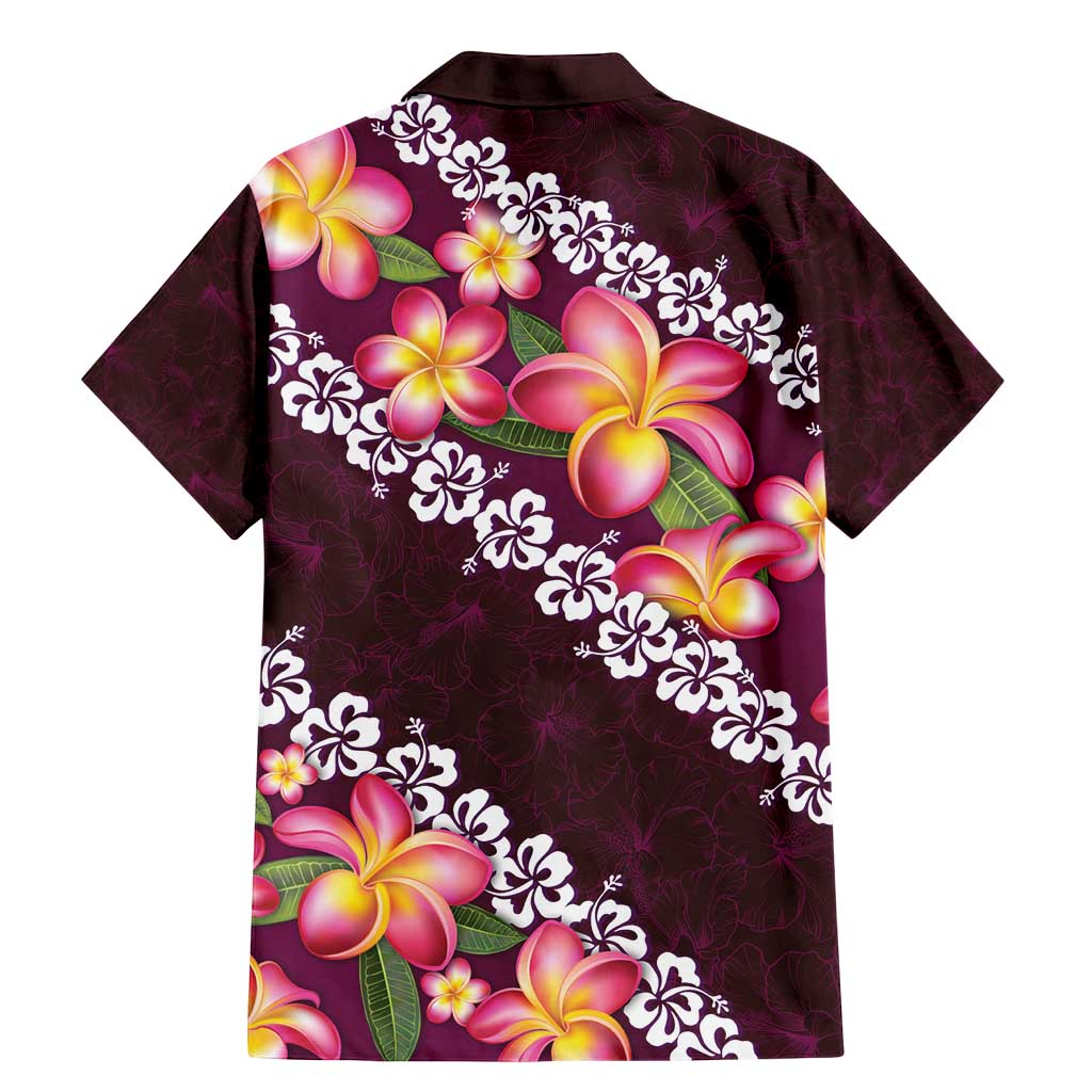 Pink Polynesia Family Matching Mermaid Dress and Hawaiian Shirt Plumeria With Hibiscus Pattern Tropical Vibes LT14 - Polynesian Pride