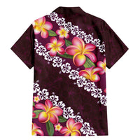 Pink Polynesia Family Matching Mermaid Dress and Hawaiian Shirt Plumeria With Hibiscus Pattern Tropical Vibes LT14 - Polynesian Pride