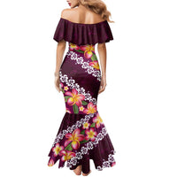 Pink Polynesia Family Matching Mermaid Dress and Hawaiian Shirt Plumeria With Hibiscus Pattern Tropical Vibes LT14 - Polynesian Pride