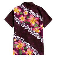 Pink Polynesia Hawaiian Shirt Plumeria With Hibiscus Pattern Tropical Vibes LT14 - Polynesian Pride
